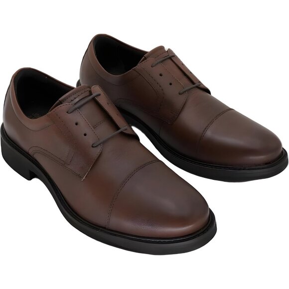 Johnston Murphy Beasley Cap Toe Oxfords Full Grain Leather Brown Size 10 M - Picture 4 of 6